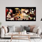 Canvas print Guernica coloured I reart (original Picasso P.)