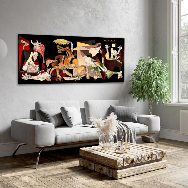 Canvas print Guernica coloured I reart (original Picasso P.)