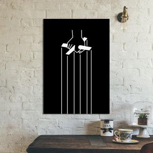 Πίνακας σε καμβά Puppet Godfather