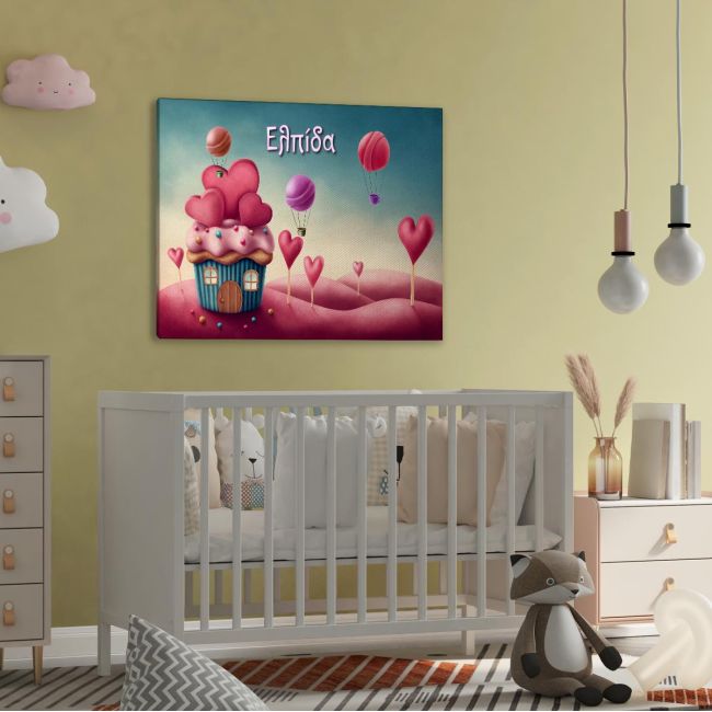 Πίνακας παιδικός σε καμβά Sweet love