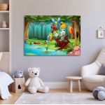 Kids canvas print Playing in the forest