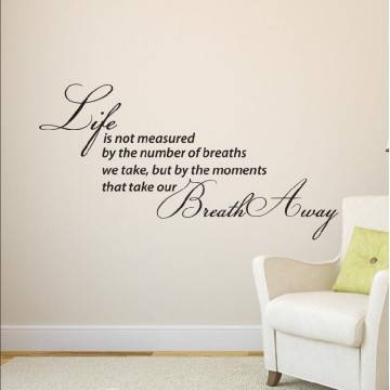 Wall stickers phrases. Moments in life...