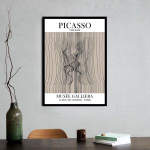 Αφίσα Έκθεσης The kiss, Picasso, αφίσα, κάδρο