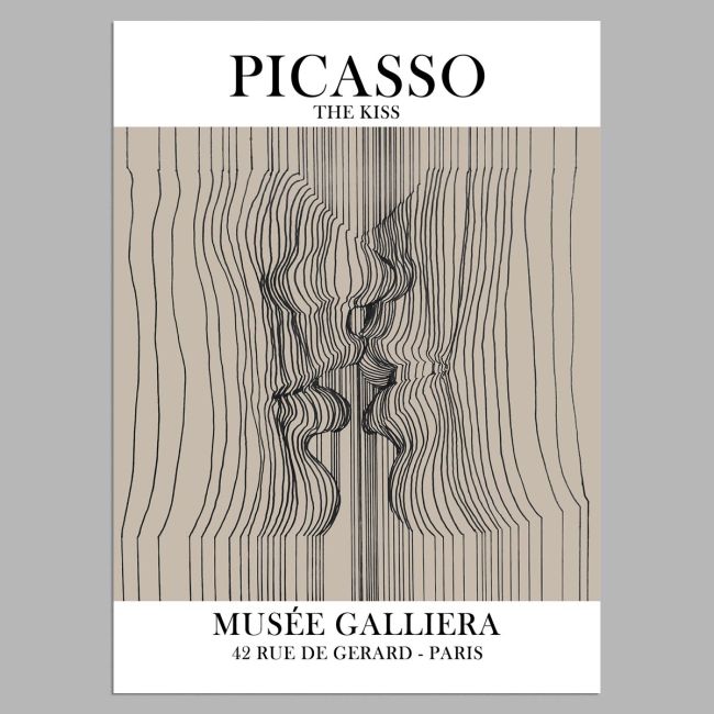 Exhibition poster, The kiss, Picasso
