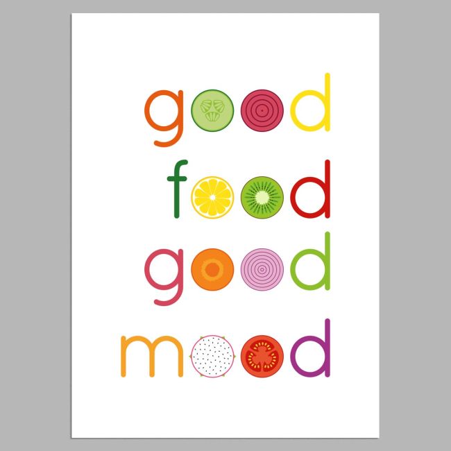 Good food good mood, αφίσα, κάδρο