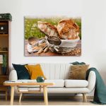 Canvas print Freshly baked traditional bread