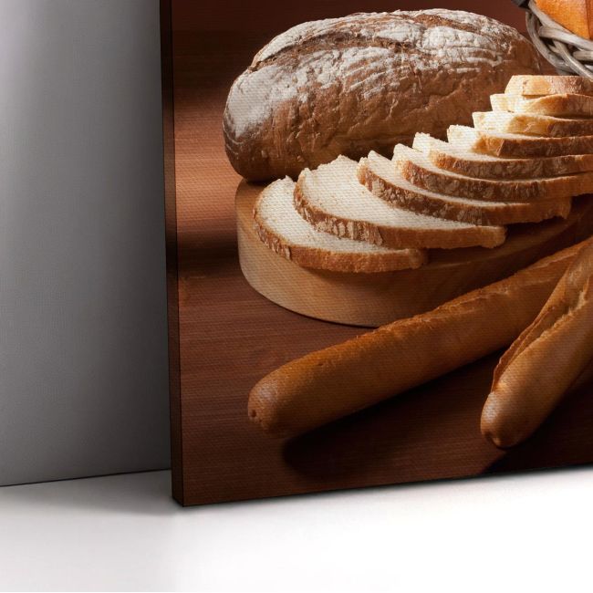 Canvas print Assortment of baked bread
