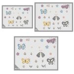 Kids wall stickers colorful hearts watercolor