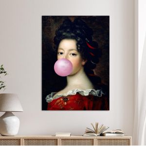 Canvas print Louise Francoise de Bourbon, reart (original Francois de Troy)