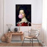 Canvas print Louise Francoise de Bourbon, reart (original Francois de Troy)