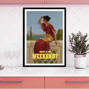 Where is the weekend reart (original JW Godward), αφίσα, κάδρο