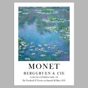 Αφίσα Έκθεσης Water llies, 1953 Claude Monet, αφίσα, κάδρο 2