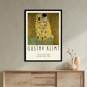 Αφίσα Έκθεσης The kiss, Klimt G., αφίσα, κάδρο