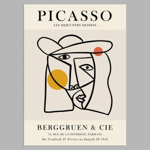 Αφίσα Έκθεσης Les dejeuners desinns, Picasso, αφίσα, κάδρο 2