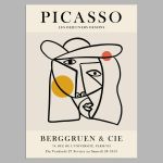 Αφίσα Έκθεσης Les dejeuners desinns, Picasso, αφίσα, κάδρο