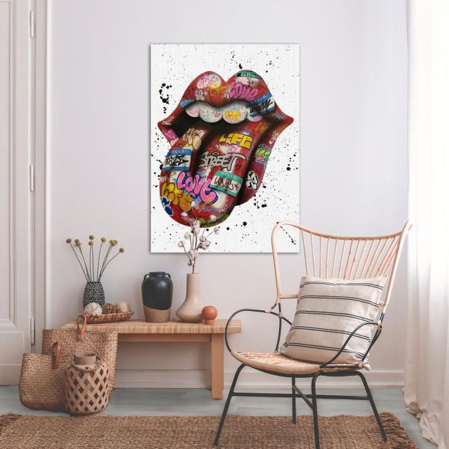 Canvas print Teasing lips