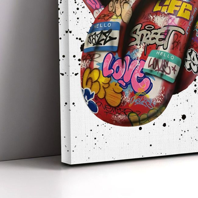 Canvas print Teasing lips