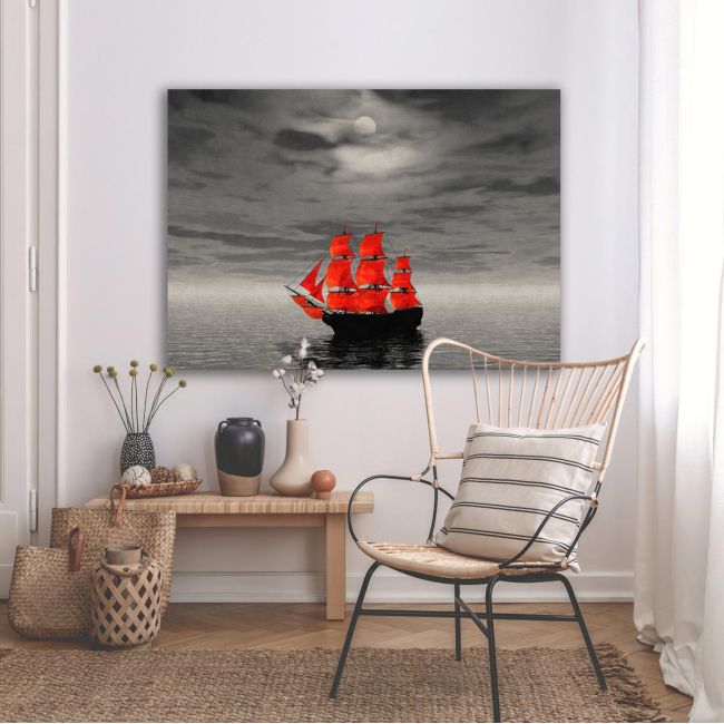 Πίνακας σε καμβά Scarlet sails