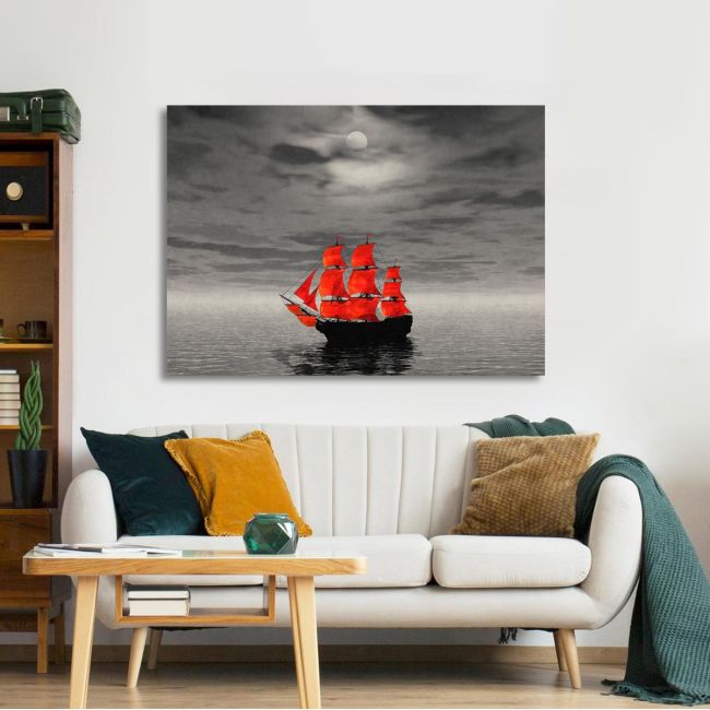 Πίνακας σε καμβά Scarlet sails