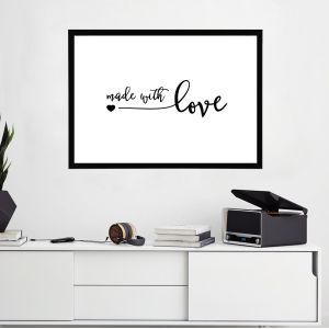 Made with love, οριζόντια, αφίσα, κάδρο