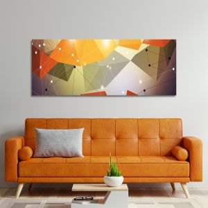 Πίνακας σε καμβά Polygonal shapes II, πανοραμικός