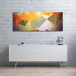 Πίνακας σε καμβά Polygonal shapes II, πανοραμικός