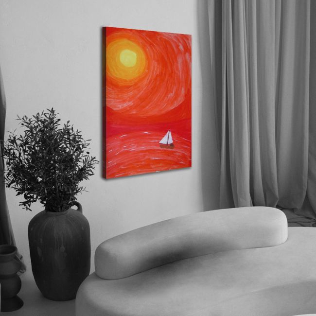 Canvas print Sailing to the sun