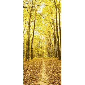 Door sticker Leaves on the path 2