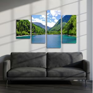 Canvas print Panda lake