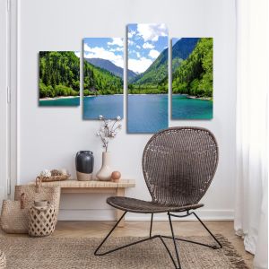 Canvas print Panda lake 2
