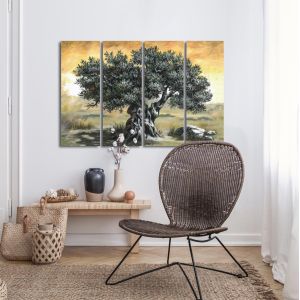 Canvas print Olive tree, four panels 2
