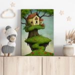 Kids canvas print Tree house