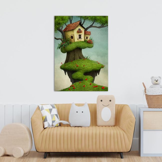 Kids canvas print Tree house