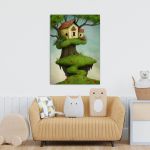 Πίνακας παιδικός σε καμβά Tree house