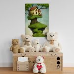 Πίνακας παιδικός σε καμβά Tree house