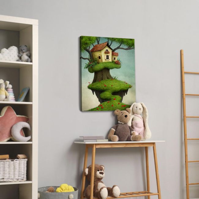 Kids canvas print Tree house