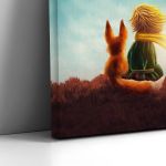 Πίνακας παιδικός σε καμβά Little prince and fox
