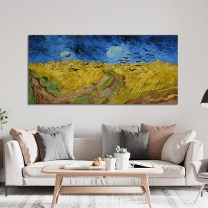 Πίνακας ζωγραφικής Wheatfield with crows, Vincent van Gogh 2