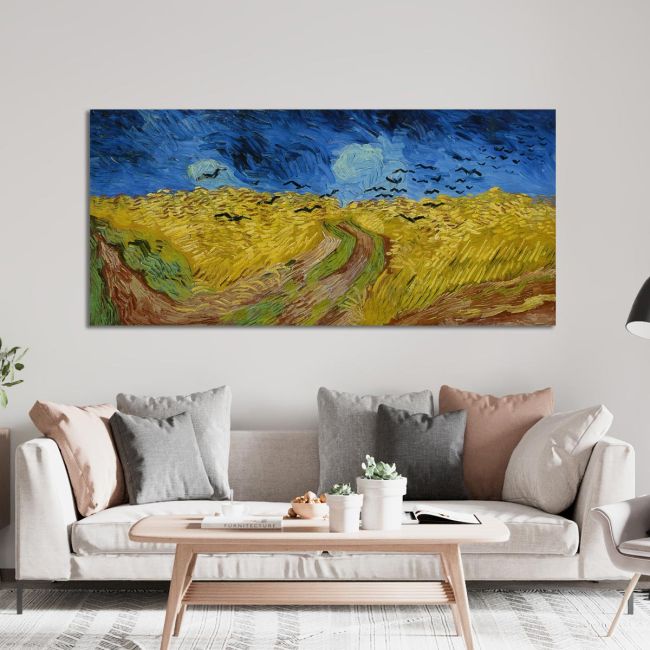 Canvas print Wheatfield with crows, Vincent van Gogh