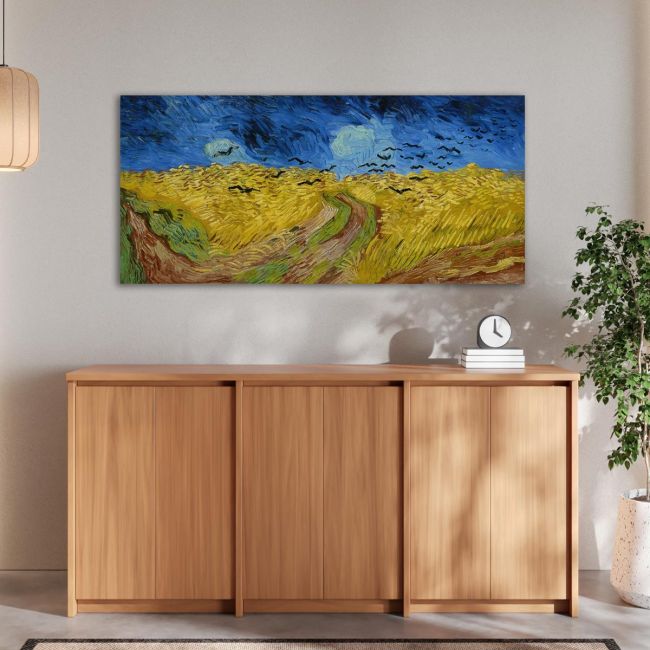 Canvas print Wheatfield with crows, Vincent van Gogh