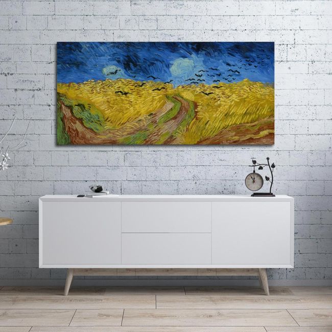 Canvas print Wheatfield with crows, Vincent van Gogh
