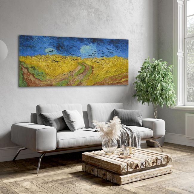 Canvas print Wheatfield with crows, Vincent van Gogh
