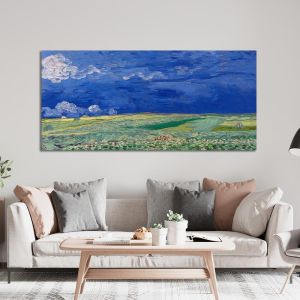 Canvas print Wheatfield under thunderclouds, Vincent van Gogh 2