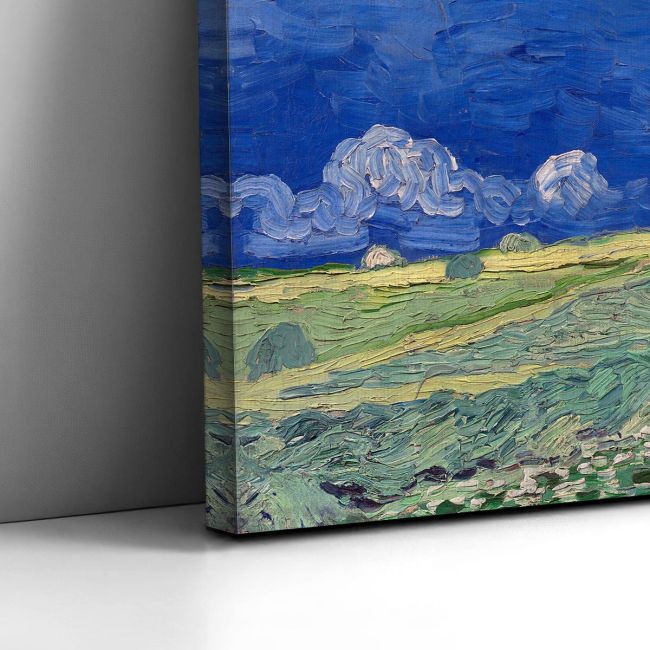 Canvas print Wheatfield under thunderclouds, Vincent van Gogh