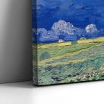 Canvas print Wheatfield under thunderclouds, Vincent van Gogh