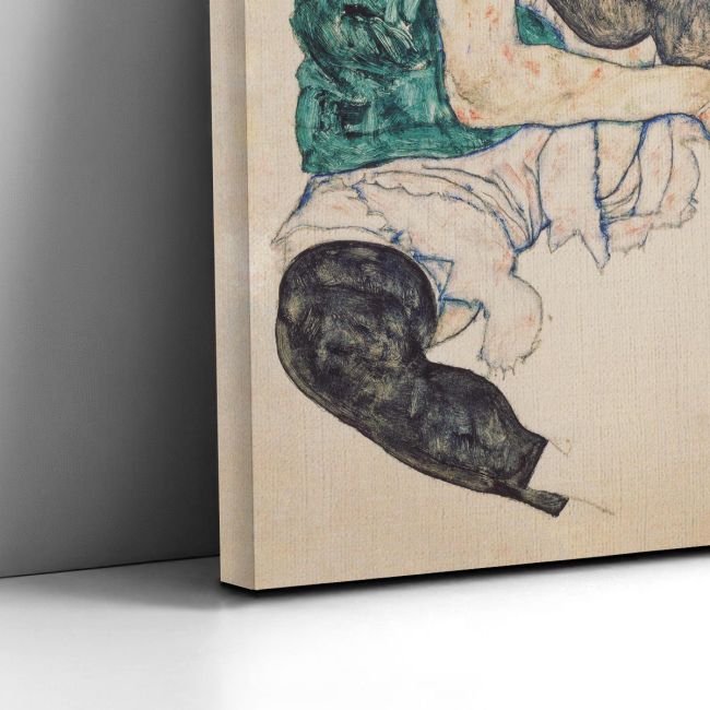 Πίνακας ζωγραφικής Seated woman with bent knee, Schiele E.