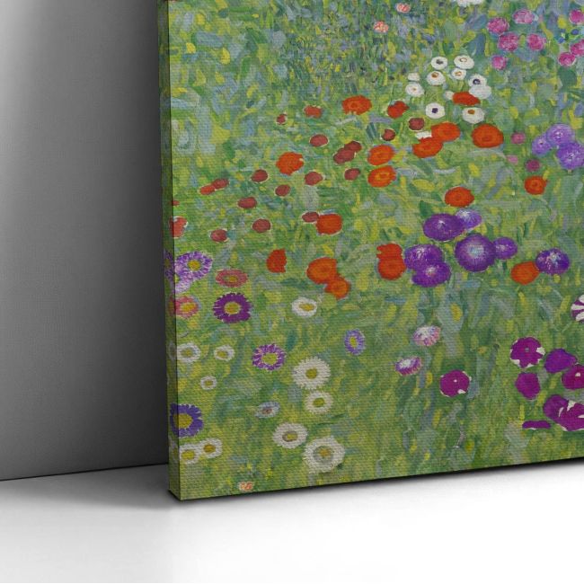 Canvas print Flower garden, Klimt Gustav, two panels