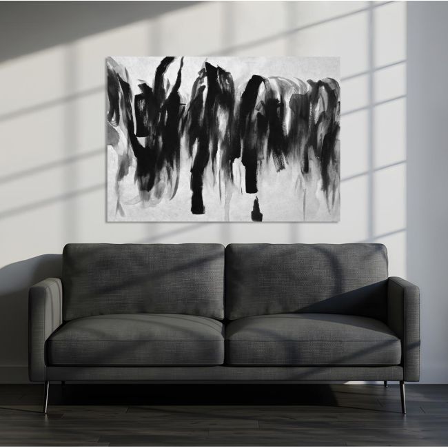 Πίνακας σε καμβά Black on white abstract