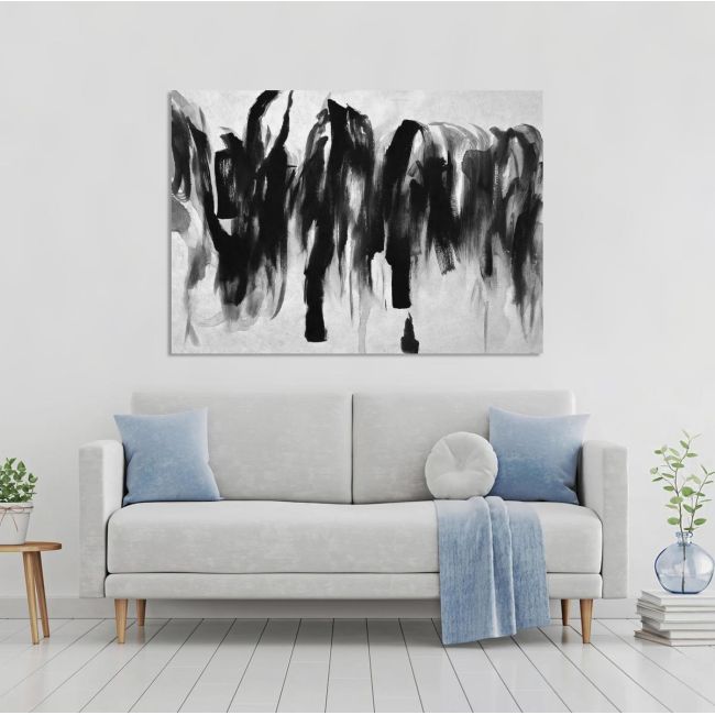 Πίνακας σε καμβά Black on white abstract