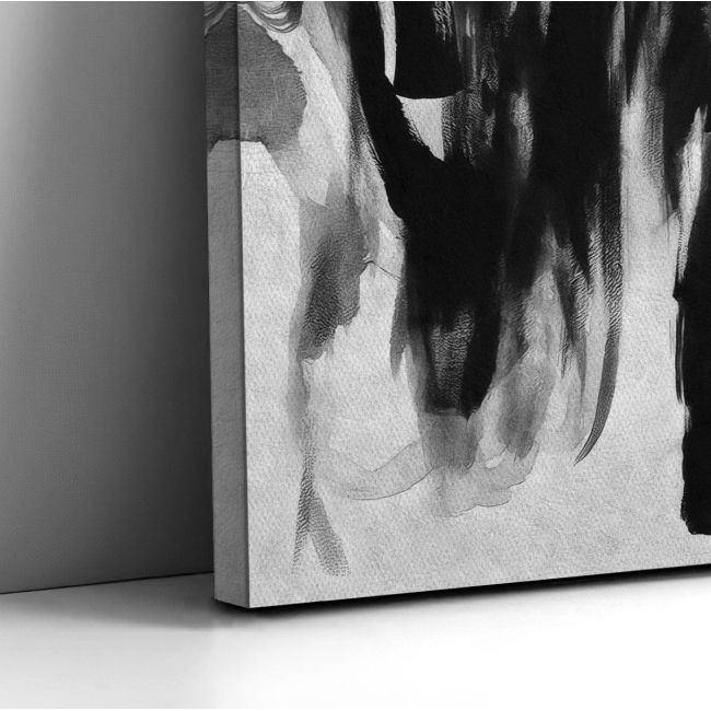 Πίνακας σε καμβά Black on white abstract